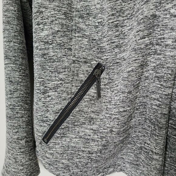 Torrid Gray Knit Zip Moto Jacket SZ 4 4X - Picture 5 of 10